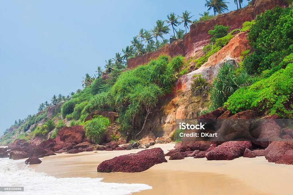 Paradise beach Tropical beach with rock and clear sea 2015 Stock Photo