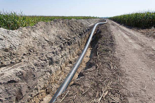 istock pipes and channels of irrigation system 493120802