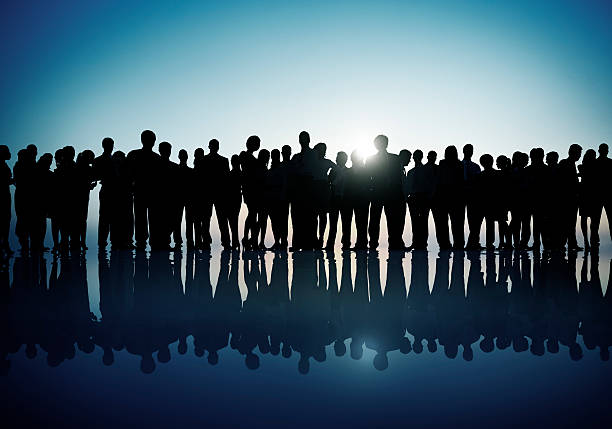 istock Group People Corporate Business Standing Silhouette Concept 493151038