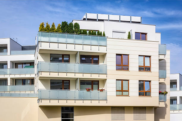 istock Modern complex of apartment buildings, Warsaw 493152974