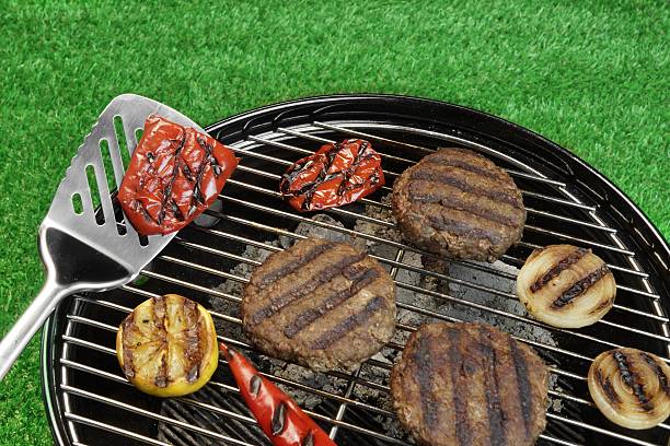 istock BBQ Hamburgers On The Hot Charcoal Grill 493153174