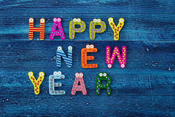 istock happy new year on blue background 493153304