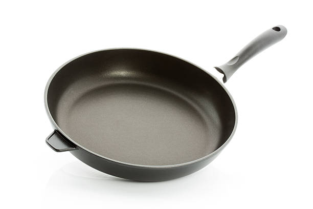 istock Aluminium fry pan isolated against white background 493158208