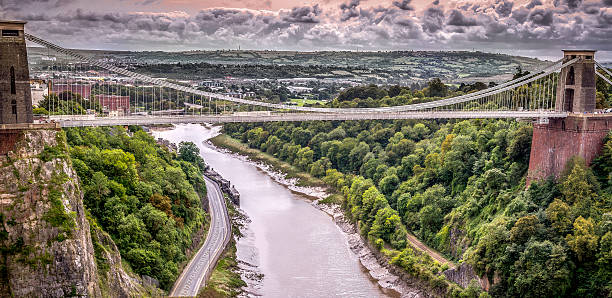 istock suspension bridge, Bristol united kingdom, colour image 493159252