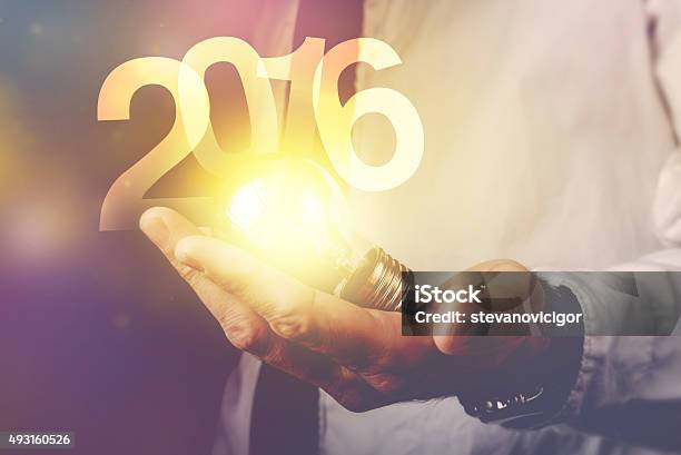 Happy New 2016 Business Year Stock Photo - Download Image Now - 2015, 2016, Adult