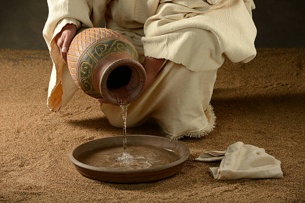 Gesù con una Brocca d'acqua - foto stock