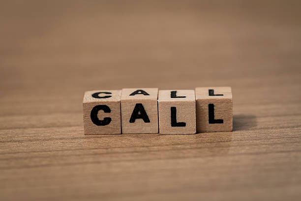 istock Call in wooden cubes 493164306