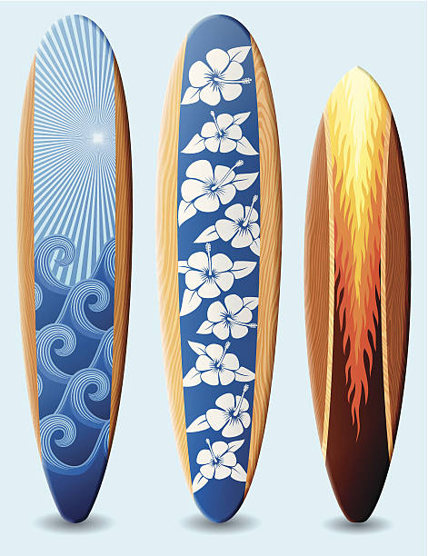 Pranchas de madeira com design - ilustração de arte em vetor