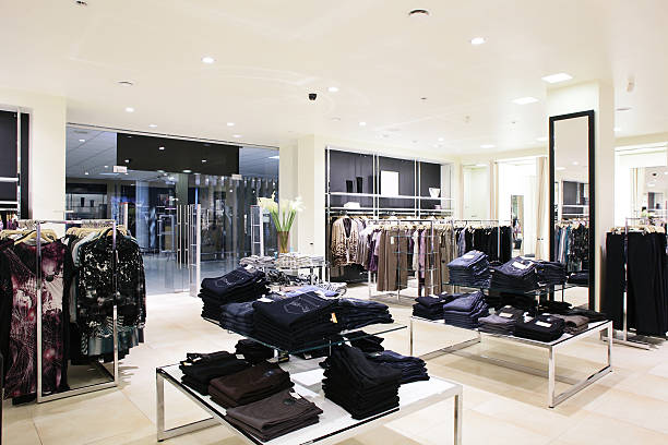 istock brand new interior of cloth store 493170773