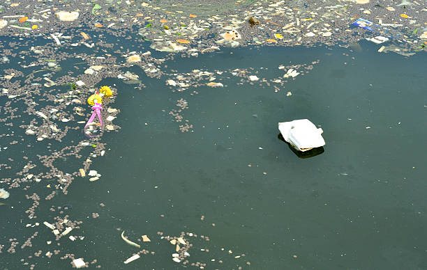 Śmieci w river – zdjęcie
