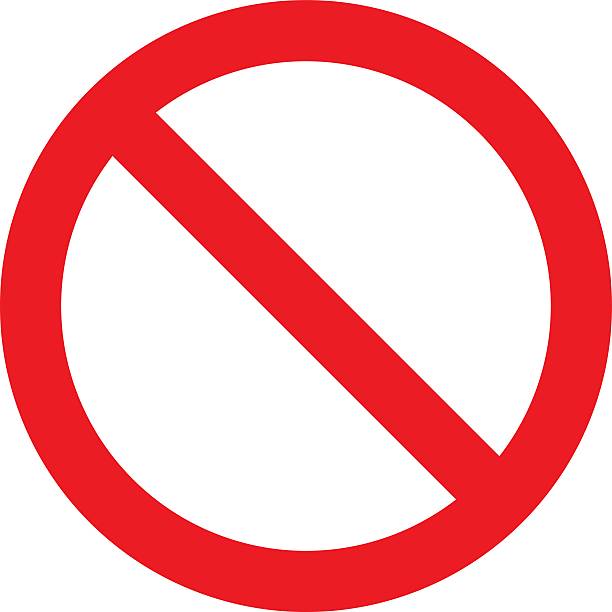 Not Allowed Sign stock photo