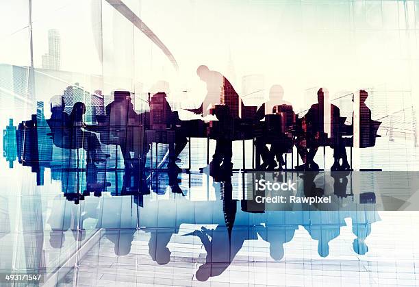 Abstrakte Bild Von Business People Silhouettes In Einem Meeting Stockfoto und mehr Bilder von Abstrakt