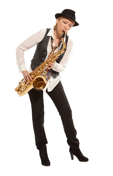 istock Woman saxophonist 493172489