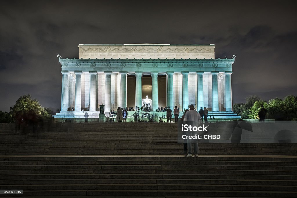 Lincoln Memorial por la noche - Foto de stock de Washington DC libre de derechos