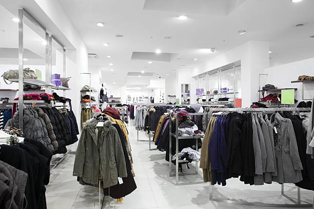 istock brand new interior of cloth store 493176001