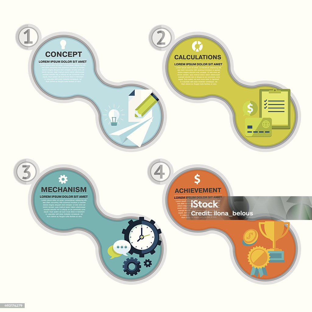 Infographic Examples Numbers Numbered Infographic Design Stock Illustration - Download Image Now ...