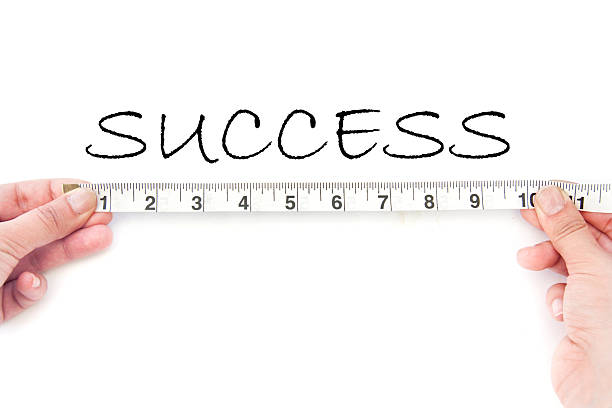 Measuring success stock photo