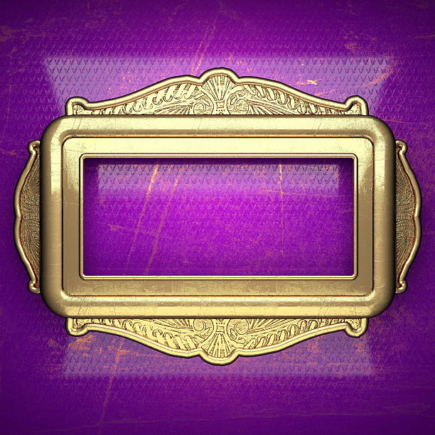 istock golden background painted in violet 493182078