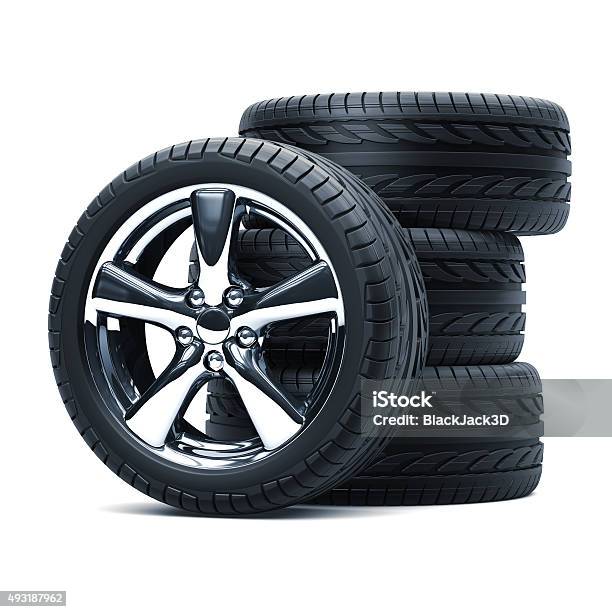 Car Wheels Stock Photo - Download Image Now - Tire - Vehicle Part, Car, Wheel