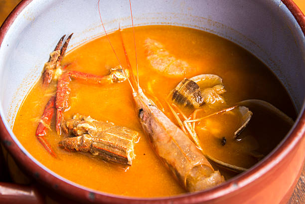 Cтоковое фото Домашнего Суп из морепродуктов