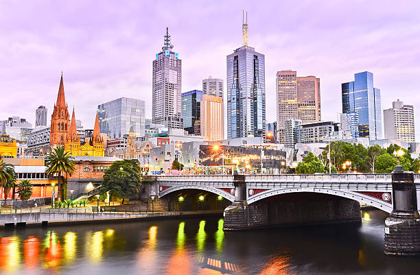 istock View of Melbourne skyline at dusk 493189216