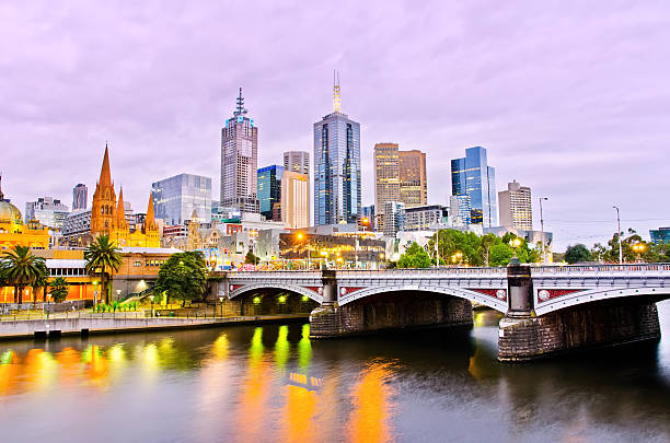 istock View of Melbourne skyline at dusk 493189354