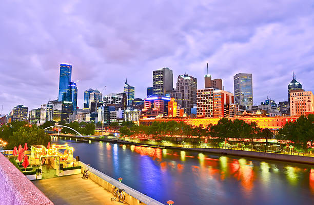 istock View of Melbourne skyline at dusk 493189716