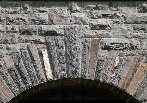 istock Schist Stone Quoining over Arched Doorway 493190478