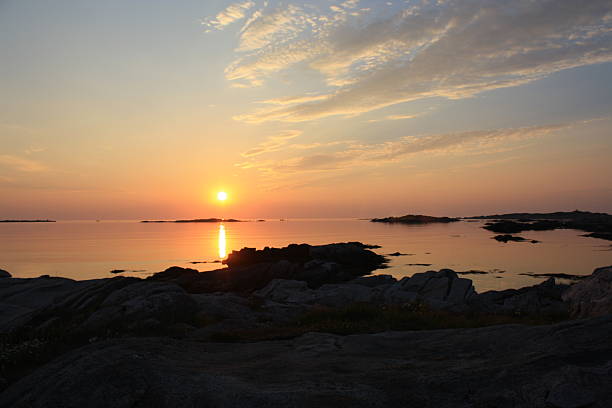 istock Midnight sun in Lofoten 493192304