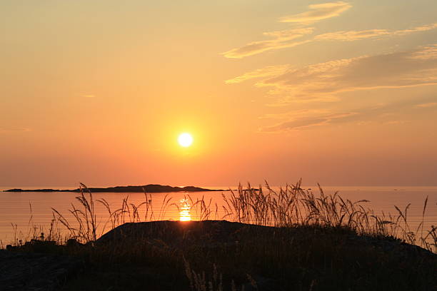 istock Midnight sun in Lofoten 493192702