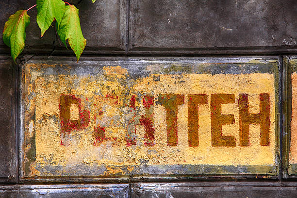 istock Fragment of a wall with old plaster 493193410