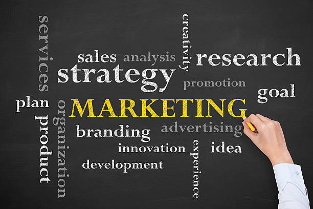 istock Marketing Concept Word on Blackboard 493194286