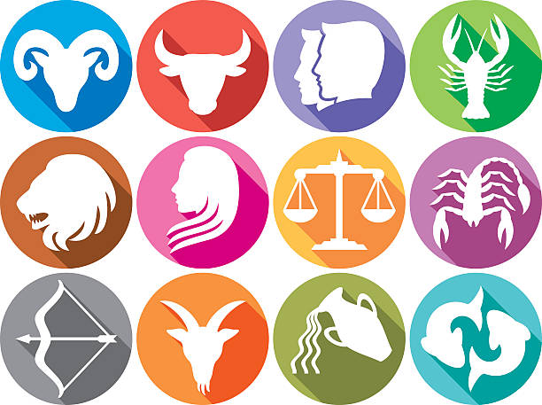 ilustrações, clipart, desenhos animados e ícones de do zodíaco horóscopo placas - computer icon fortune telling symbol astrology sign