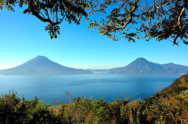 Forest lagoon Atescatempa, volcano Las Viboras in Guatemala. Jutiapa.