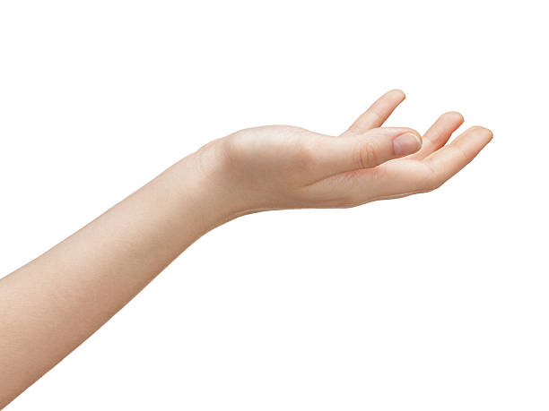 istock open female teen hand to hold something 493200209