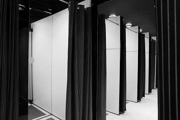 istock interior of dressing room at cloth store 493201365
