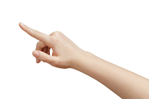 istock female teen hand pointing or clicking something 493201419