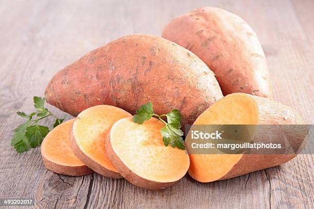 Sweet Potato Stock Photo - Download Image Now - Agriculture, Cooking, Cross Section