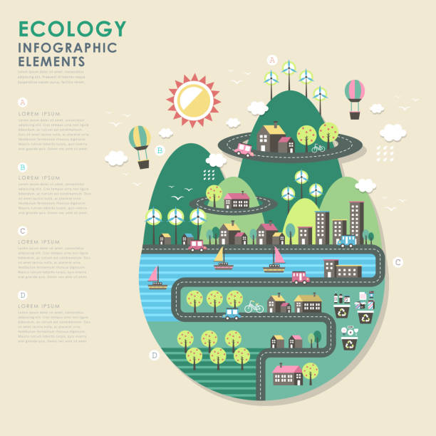 illustrations, cliparts, dessins animés et icônes de écologie infographie illustration vectorielle - water pollution