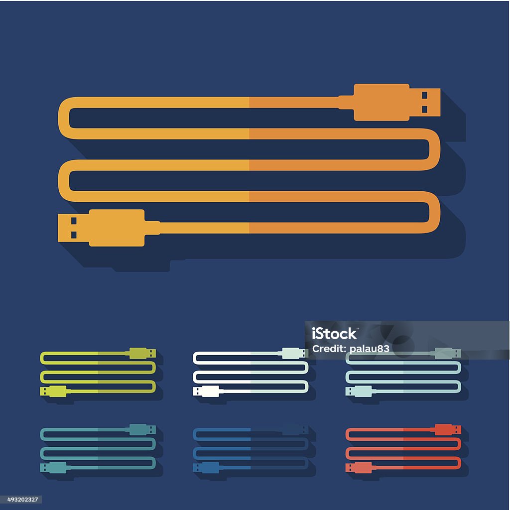 Abstract Usb Design Flat Design Usb Stock Illustration - Download Image Now - Abstract ...