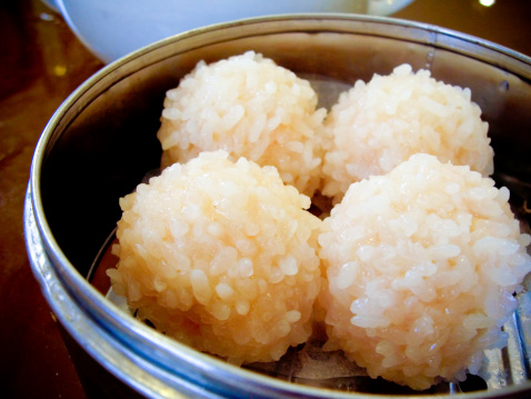 angle view crisp rice cakes on a dish