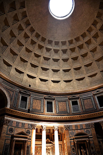 istock 3pm Pantheon Sundial Effect Cupola Ceiling Hole  Rome Italy 493202755