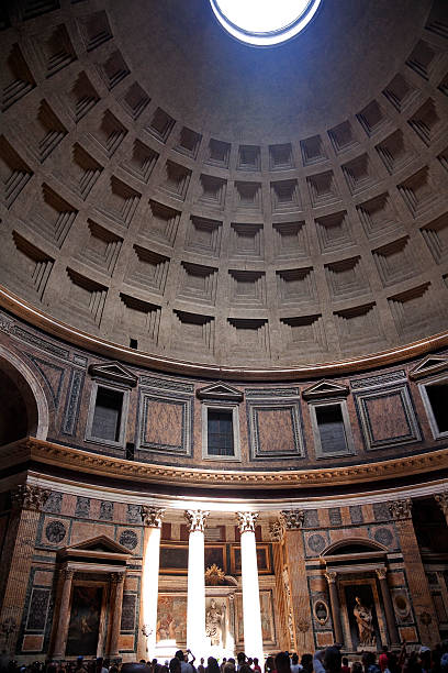 istock 3pm Pantheon Sundial Effect Cupola Ceiling Hole  Rome Italy 493202763