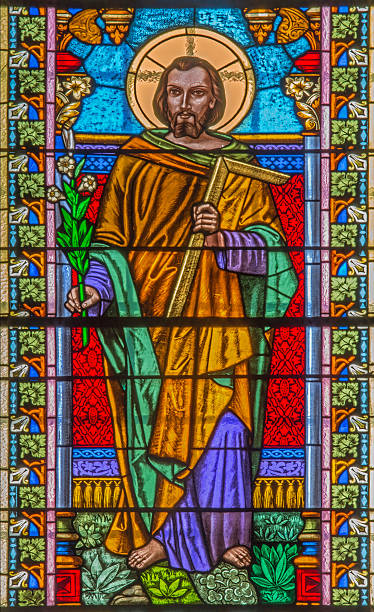 istock Roznava - St. Joseph from windowpane in the cathedral 493203859