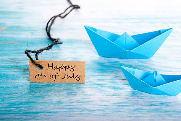 istock Boats with Happy 4th of July 493205329