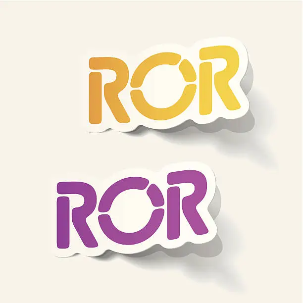 Vector illustration of realistic design element: ROR