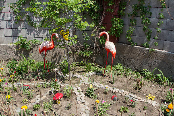 istock designer lawn with pink flamingos 493207475