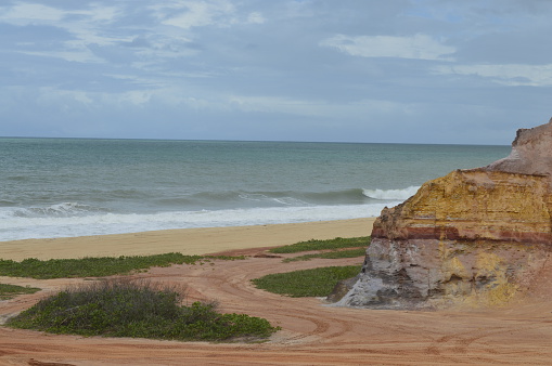 Cliffs pathway with gunga beach in the background