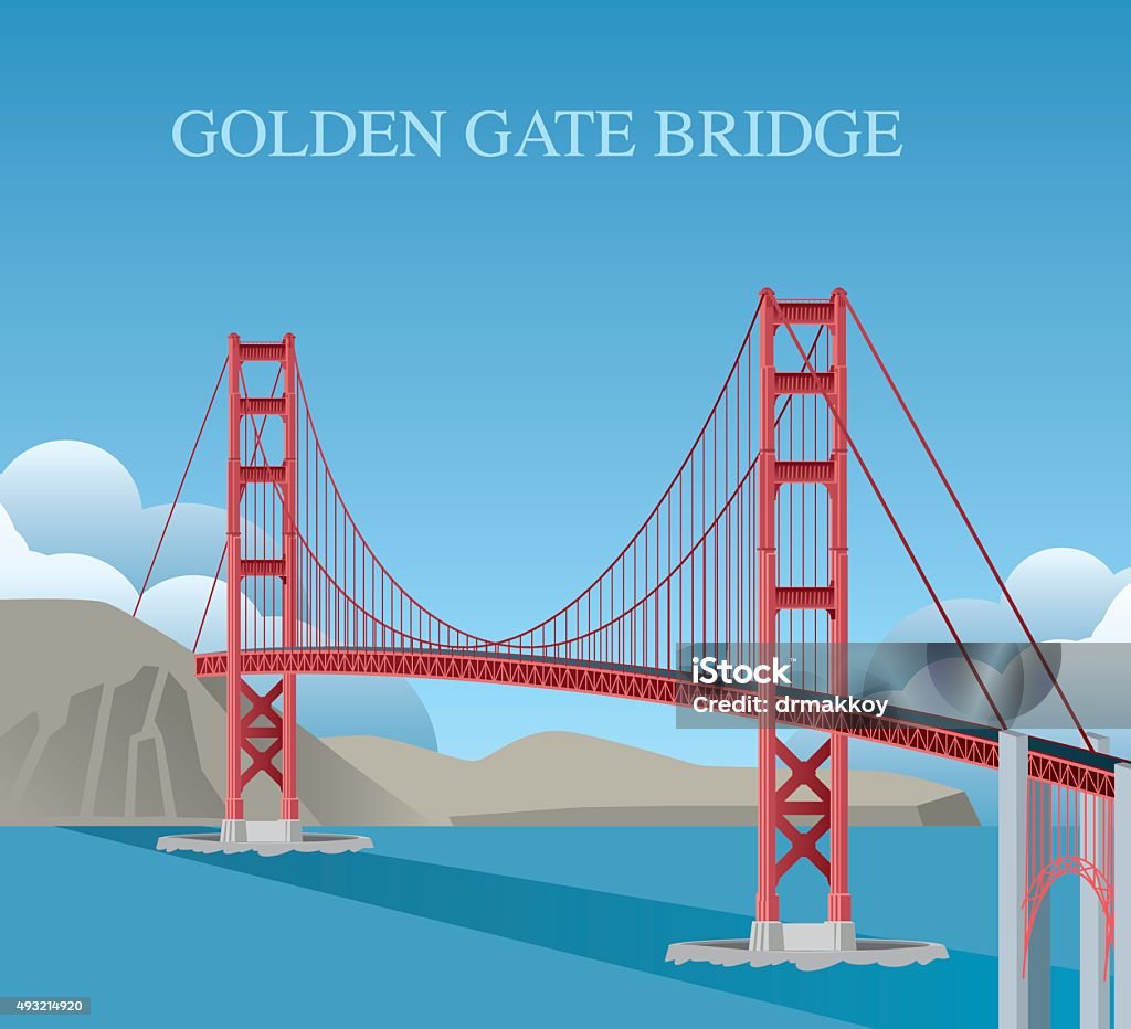 Golden Gate Bridge Vector Golden Gate Bridge Golden Gate Bridge stock vector