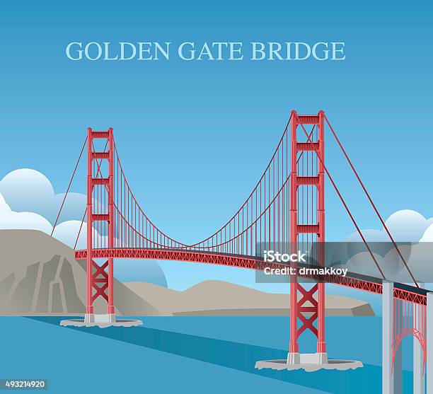 Golden Gate Bridge Stock Illustration - Download Image Now - Golden Gate Bridge, San Francisco - California, Illustration